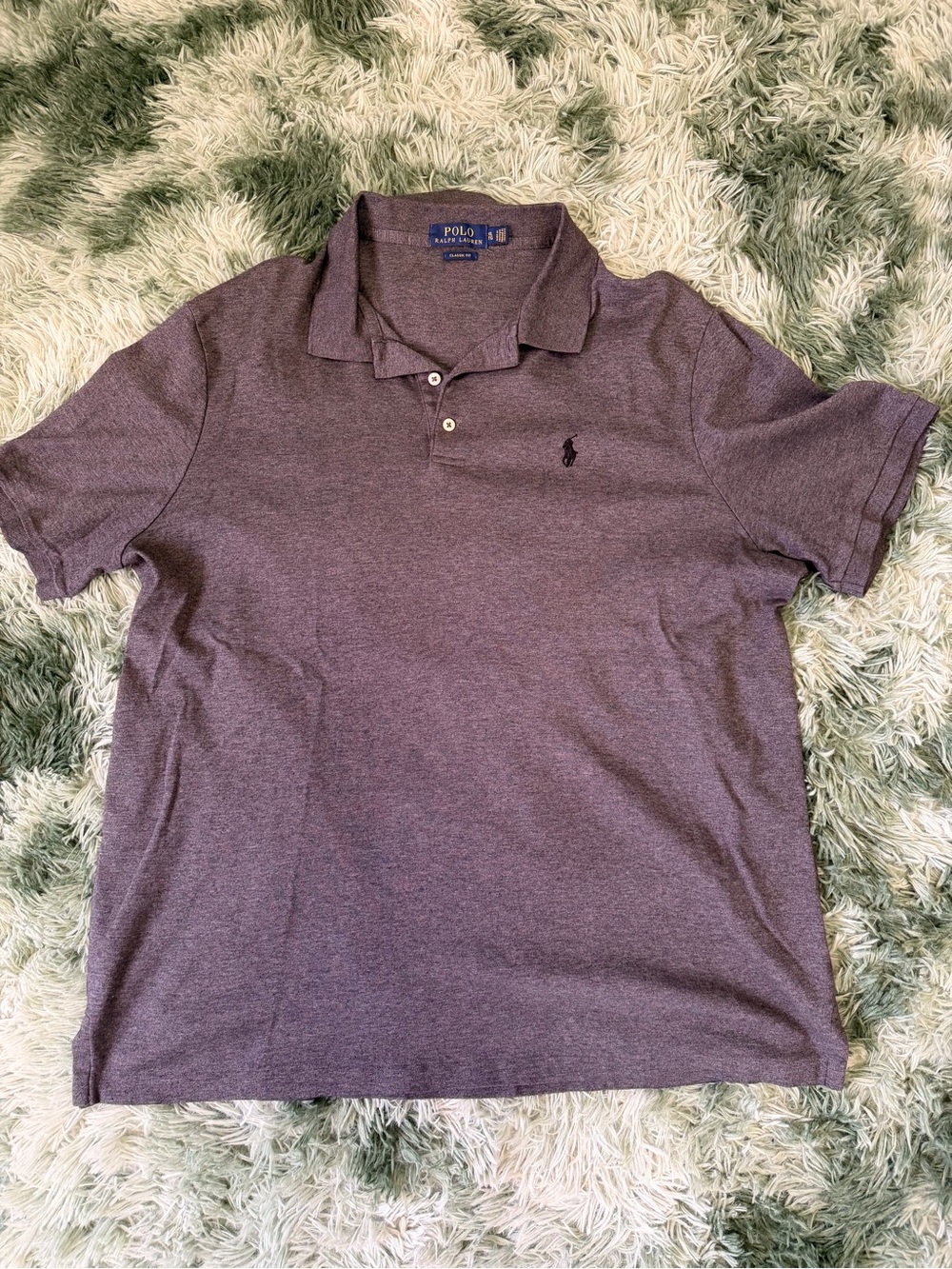 Polo by Ralph Lauren Heathered Purple Short-Sleeve Polo